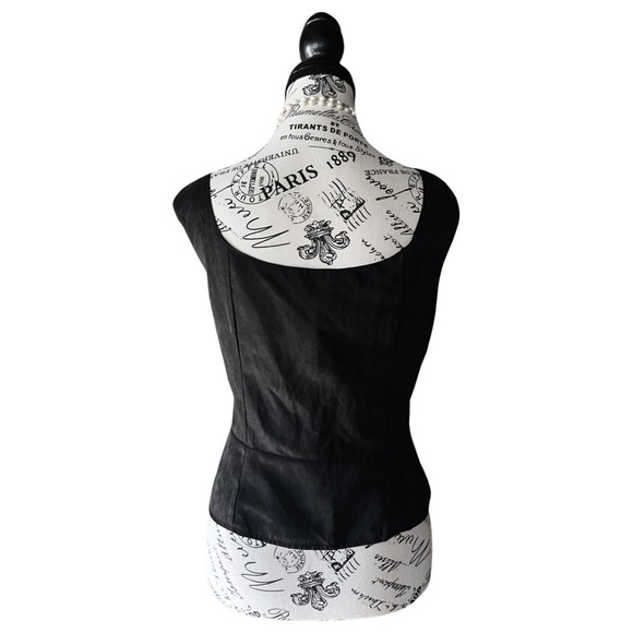 Scarlet Darkness black lace-up corset vest medieval gothic L NWT - Picture 2 of 3